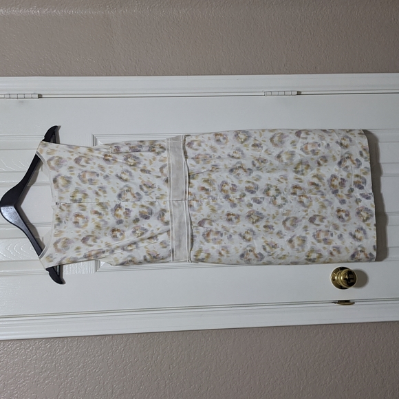 Ann Taylor Linen Blend White Print Dress Size 4 NWT - Picture 5 of 9